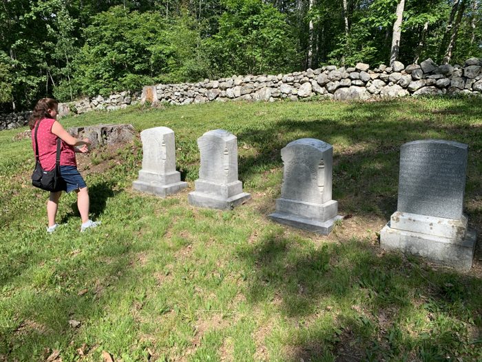 Lori at the Prescott Family Graves